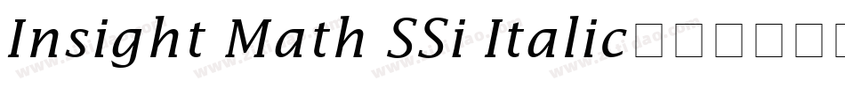 Insight Math SSi Italic字体转换